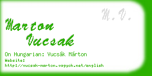 marton vucsak business card